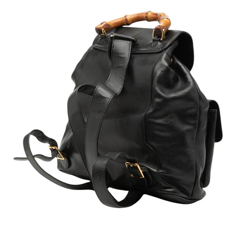 Gucci Bamboo Backpack 003 Black Leather — view 2