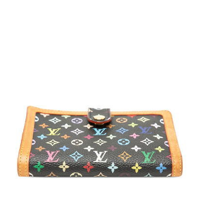 Louis Vuitton Monogram Multicolor Portefeuille Bifold Wallet Black Leather — view 3