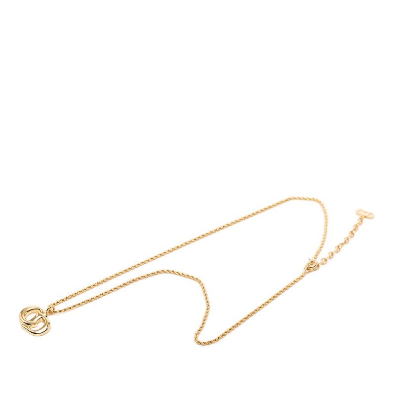 Dior CD Logo Necklace Gold Plated — view 3