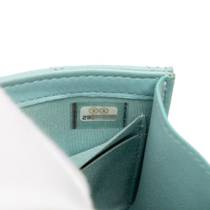 Chanel Trendy CC Logo Quilted Chain Shoulder Bag Light Blue Lambskin — view 6