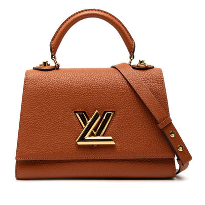 Louis Vuitton Twist One Handle PM Top Shoulder Bag 2-Way Caramel Brown Taurillon