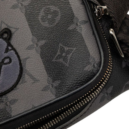 Louis Vuitton Monogram Stripe Eclipse Modular Sling Belt Bag Cross Black Gray — view 5