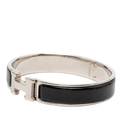 Hermes Click PM Bracelet Silver Black Metal Enamel — view 2
