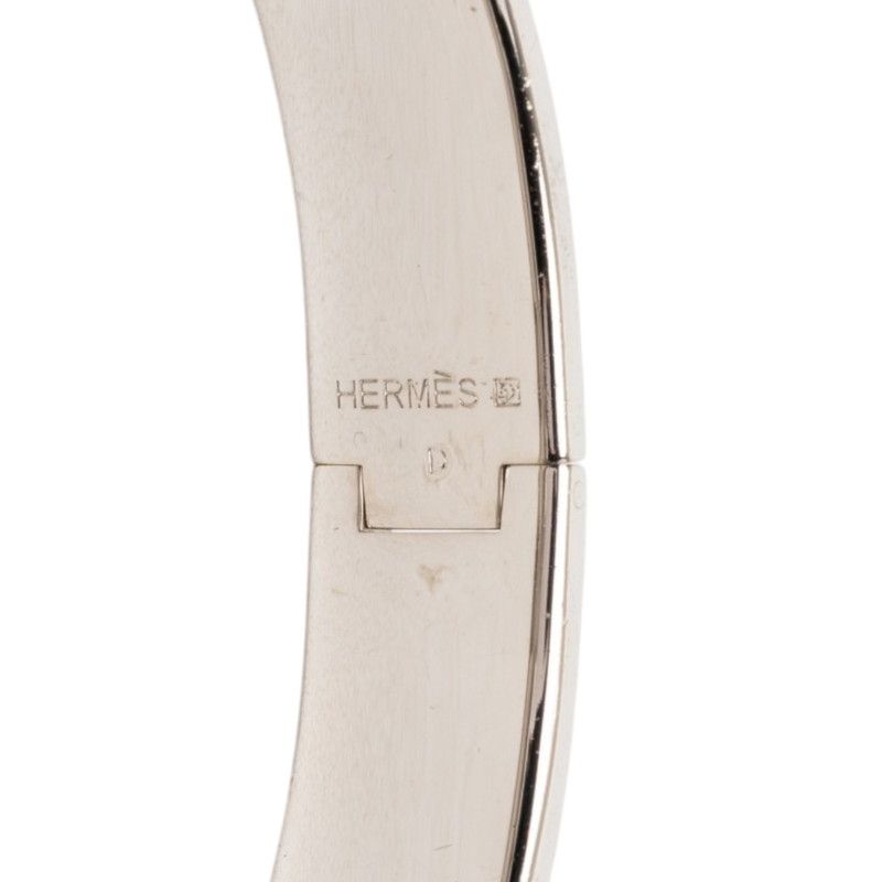 Hermes Click PM Bracelet Silver Black Metal Enamel — view 5