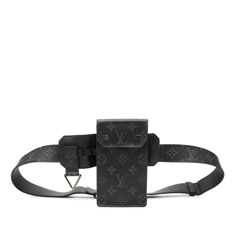 Louis Vuitton Monogram Eclipse Ceinture Utility 35 mm Waist Pouch Belt Bag 90