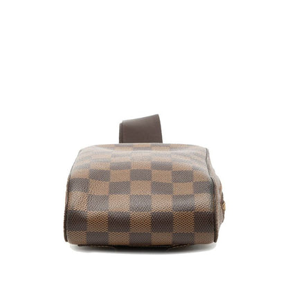Louis Vuitton Damier Geronimos Shoulder Bag Brown Leather — view 3