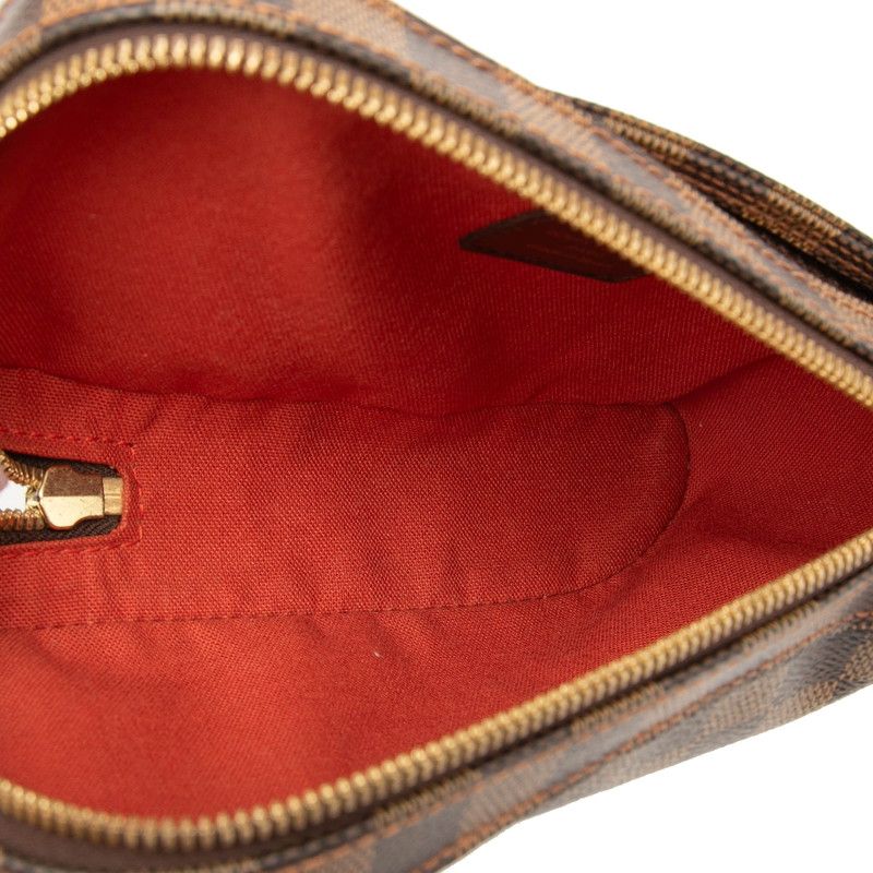 Louis Vuitton Damier Geronimos Shoulder Bag Brown Leather — view 4