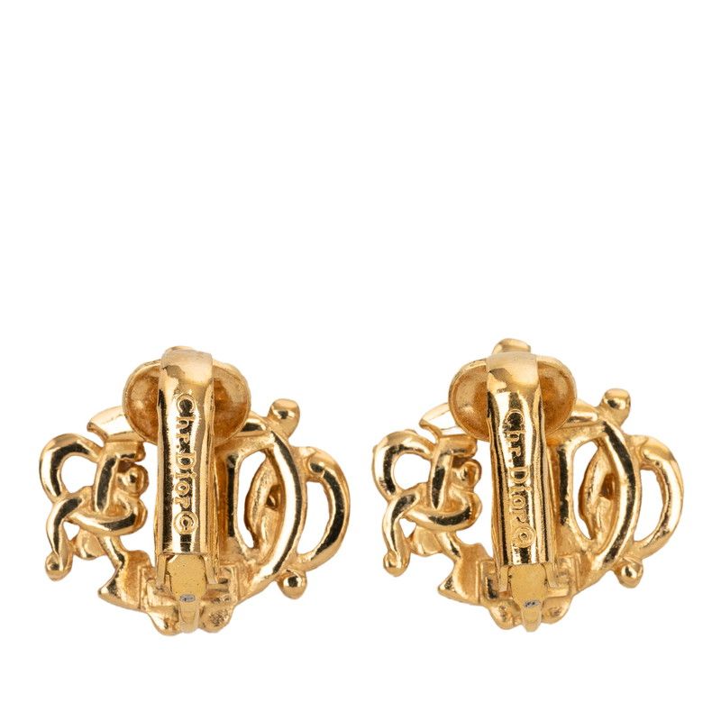 Dior Logo Earrings Gold Plated — view 2