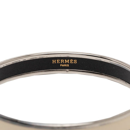 Hermes Enamel PM Bangle Silver Ivory Metal 1- Bracelet — view 4