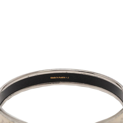 Hermes Enamel PM Bangle Silver Ivory Metal 1- Bracelet — view 5