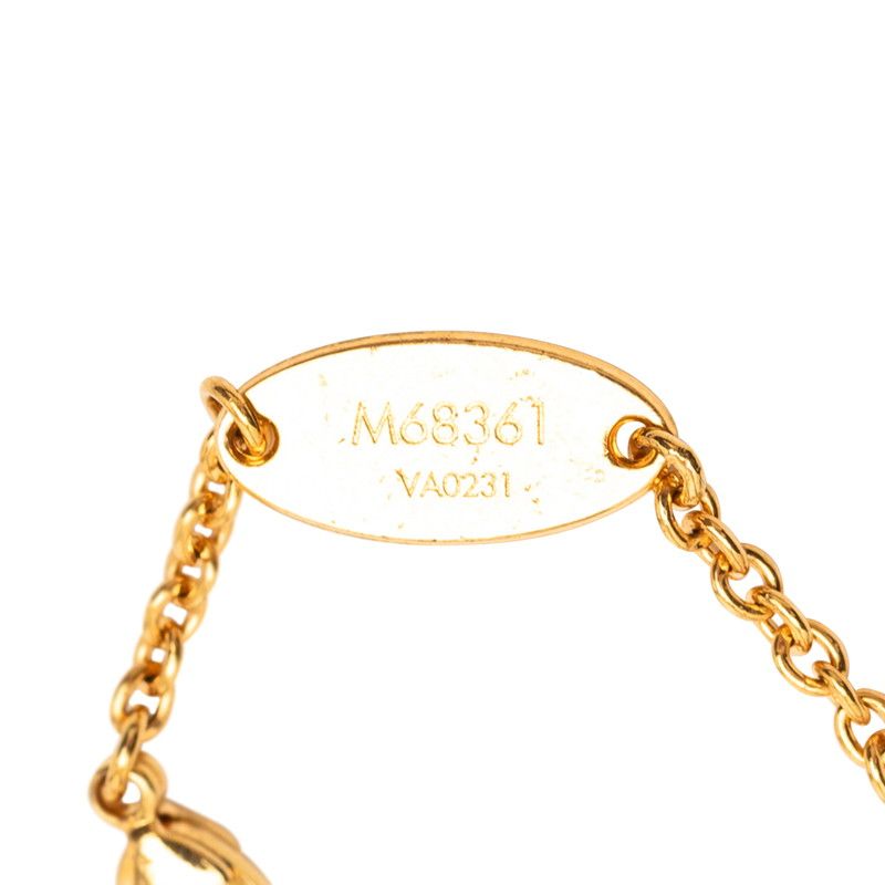 Louis Vuitton Bracelet Essential Lou Gold Plated Faux Pearl — view 8