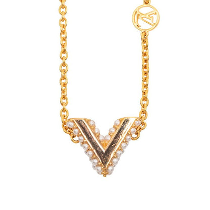 Louis Vuitton Bracelet Essential Lou Gold Plated Faux Pearl — view 5