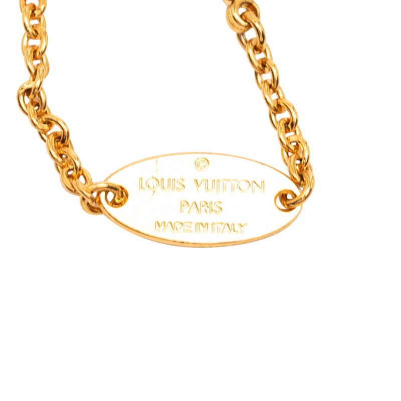 Louis Vuitton Bracelet Essential Lou Gold Plated Faux Pearl — view 7