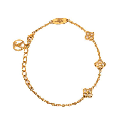 Louis Vuitton Monogram Flower Full LV Circle Bracelet Gold Plated — view 3