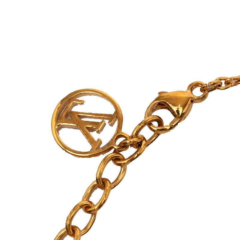 Louis Vuitton Monogram Flower Full LV Circle Bracelet Gold Plated — view 6