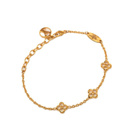 Louis Vuitton Monogram Flower Full LV Circle Bracelet Gold Plated — view 2