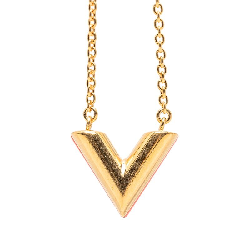 Louis Vuitton Essential Necklace Gold Pink Plated — view 2