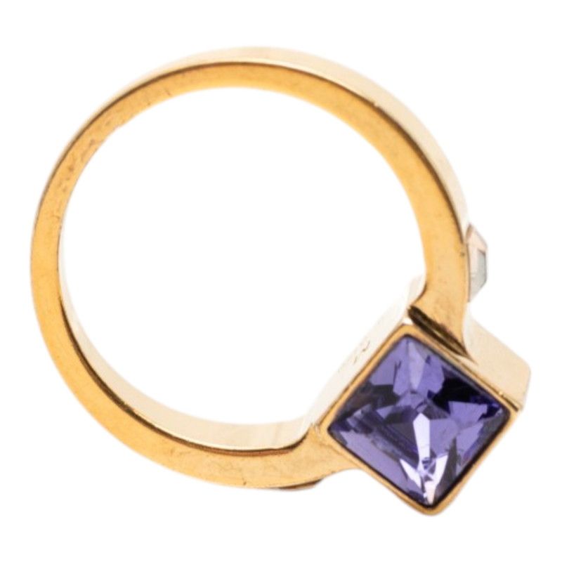 Louis Vuitton Bag Gambling Ring M Gold Purple Plated Swarovski — view 5