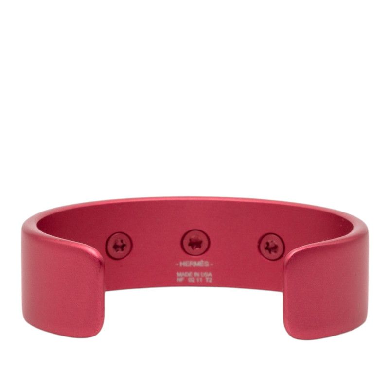 Hermes Collier de Chien Medley Sunset Bangle T2 Pink Aluminum Bracelet — view 3