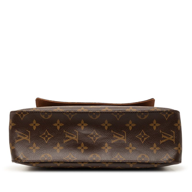 Louis Vuitton Monogram Mini Looping Shoulder Bag Brown Leather — view 3