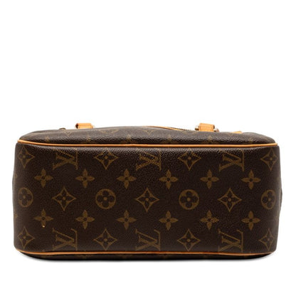 Louis Vuitton Monogram Cite MM Shoulder Bag Brown Leather — view 3