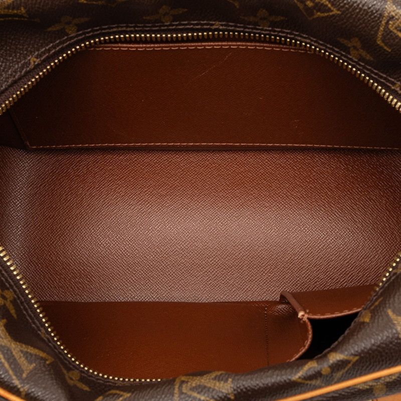 Louis Vuitton Monogram Cite MM Shoulder Bag Brown Leather — view 5