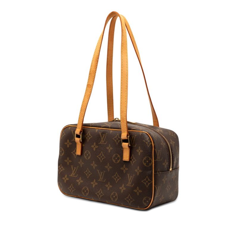 Louis Vuitton Monogram Cite MM Shoulder Bag Brown Leather — view 2