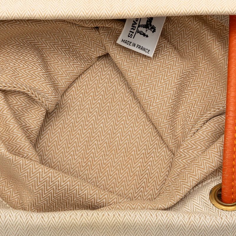 Hermes Aline PM Shoulder Bag Beige Orange Toilet Blanc Leather — view 5