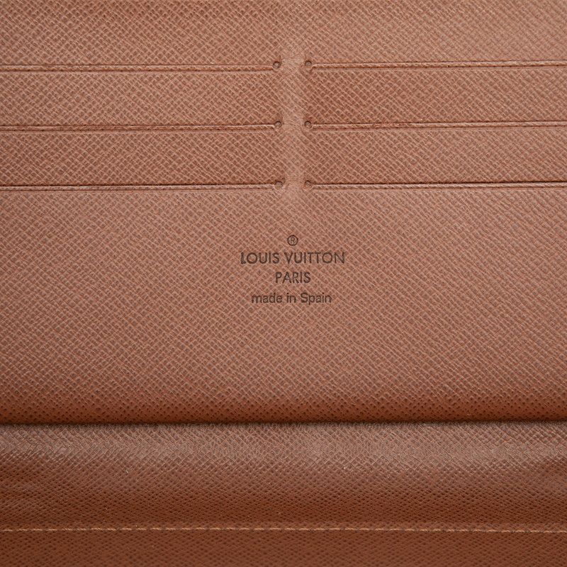 Louis Vuitton Monogram Zippy Organizer Zip Around Wallet Brown Leather — view 6