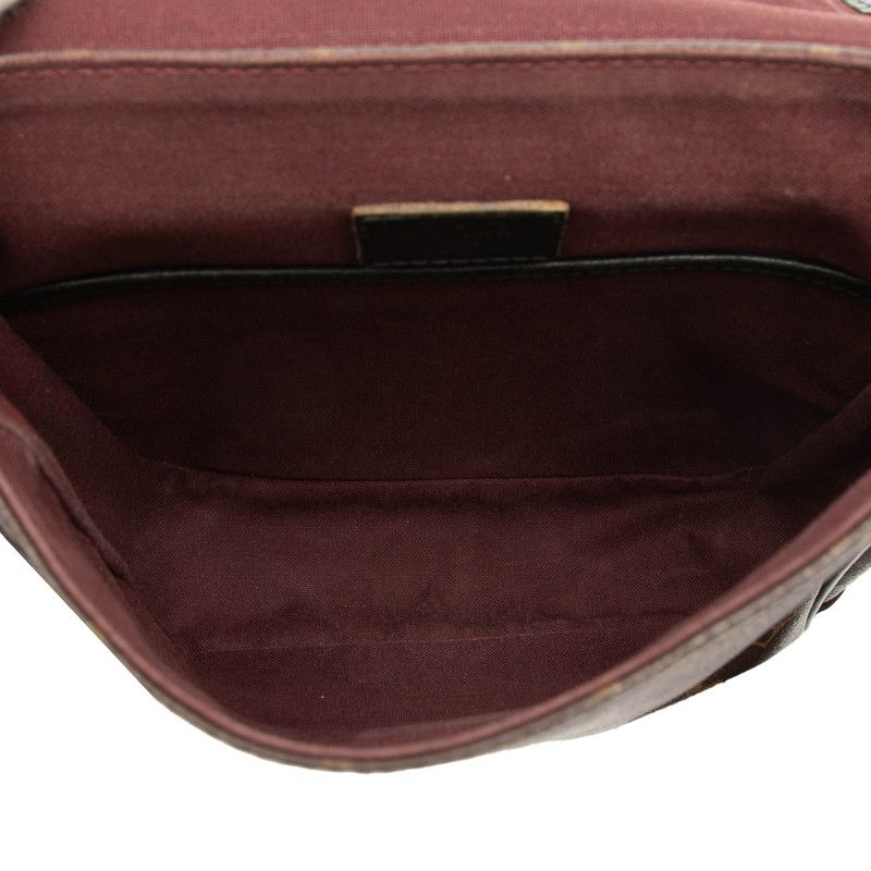 Louis Vuitton Monogram Macassar Bus PM Crossbody Shoulder Bag Brown Black — view 4