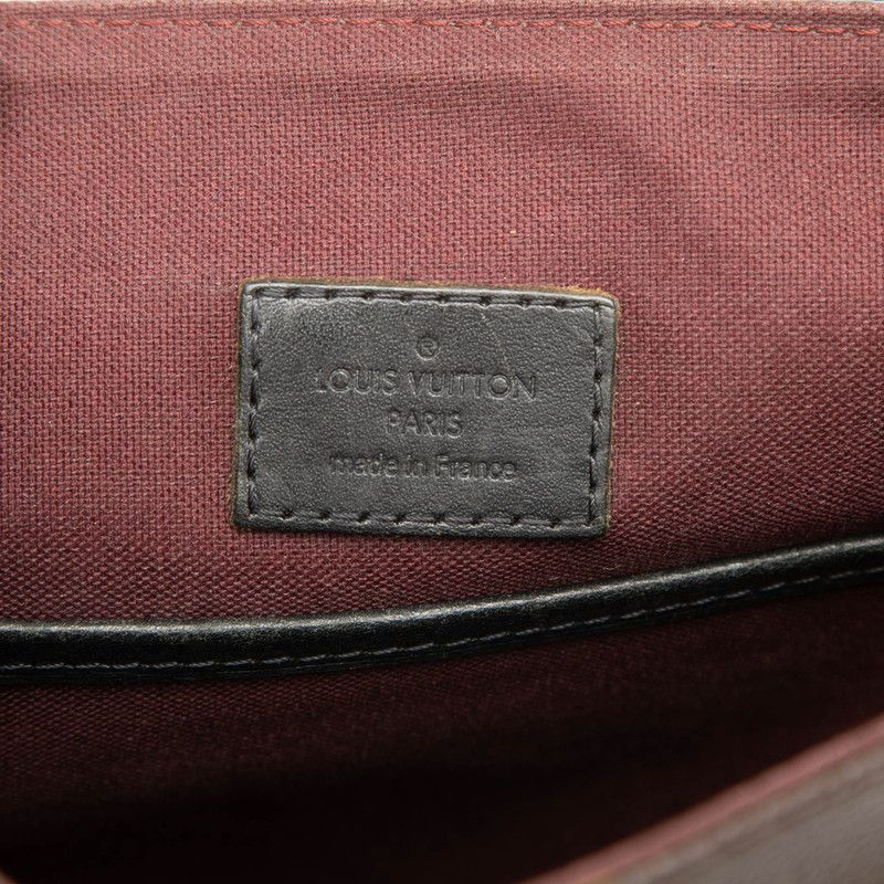 Louis Vuitton Monogram Macassar Bus PM Crossbody Shoulder Bag Brown Black — view 5