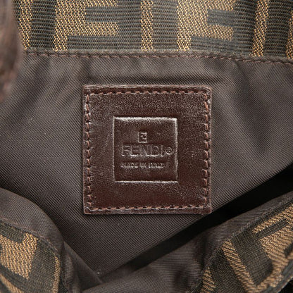 Fendi Zucca Shoulder Bag Brown Canvas Leather — view 5