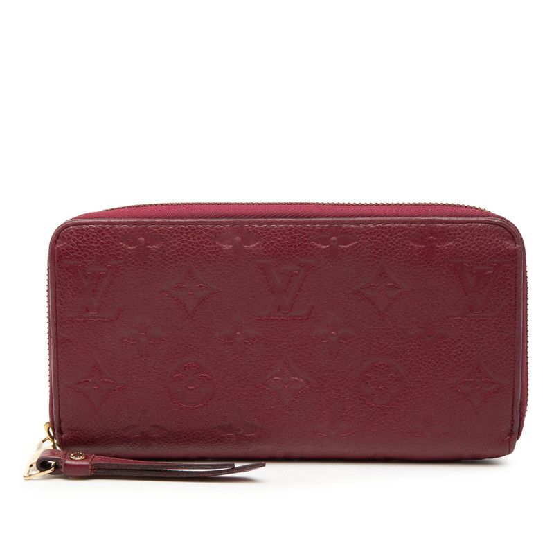 Louis Vuitton Monogram Empreinte Zippy Wallet Zip Around Leather Purple