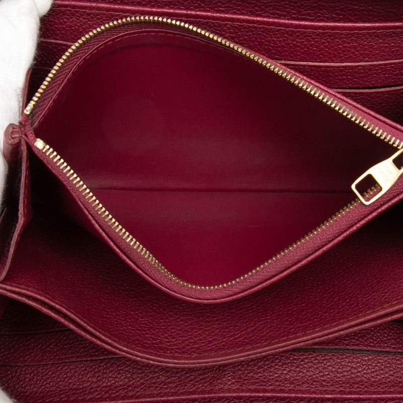 Louis Vuitton Monogram Empreinte Zippy Wallet Zip Around Leather Purple — view 4
