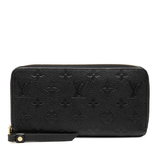 Louis Vuitton Monogram Empreinte Zippy Wallet Zip Around Noir Black Leather
