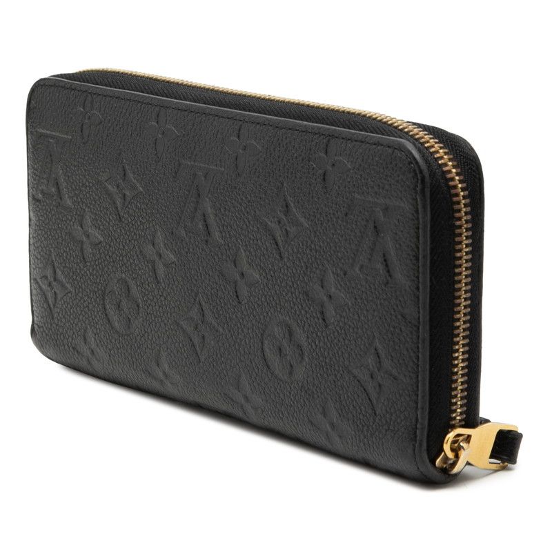 Louis Vuitton Monogram Empreinte Zippy Wallet Zip Around Noir Black Leather — view 2