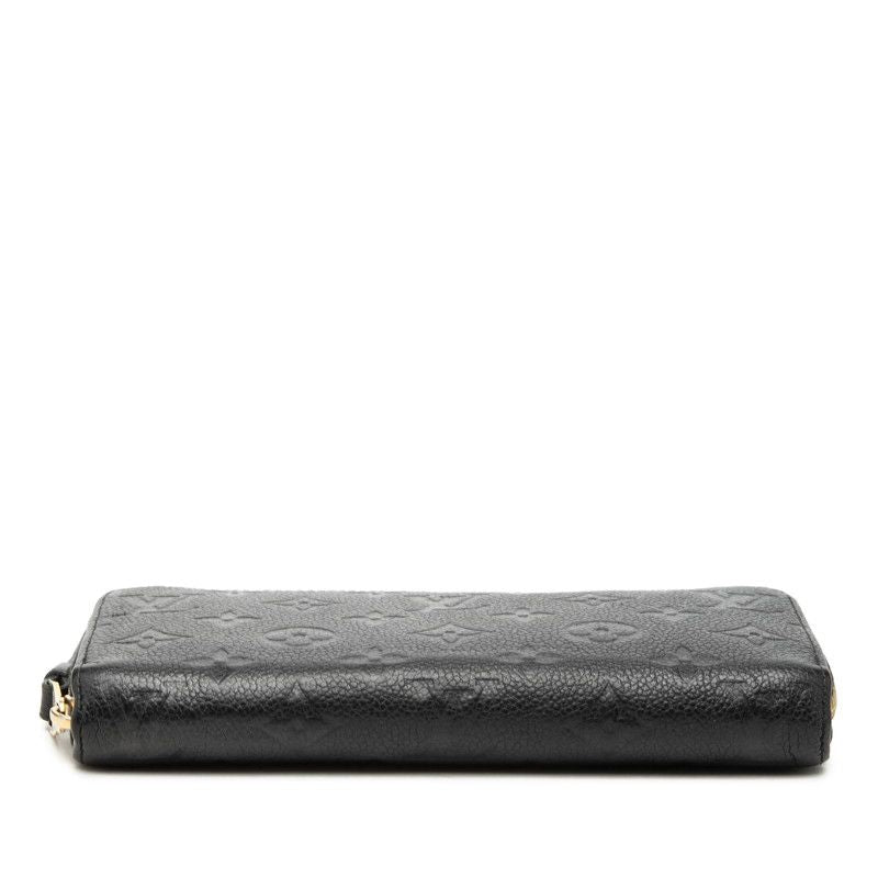 Louis Vuitton Monogram Empreinte Zippy Wallet Zip Around Noir Black Leather — view 3