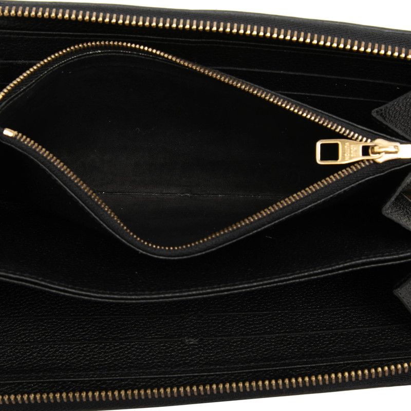 Louis Vuitton Monogram Empreinte Zippy Wallet Zip Around Noir Black Leather — view 4