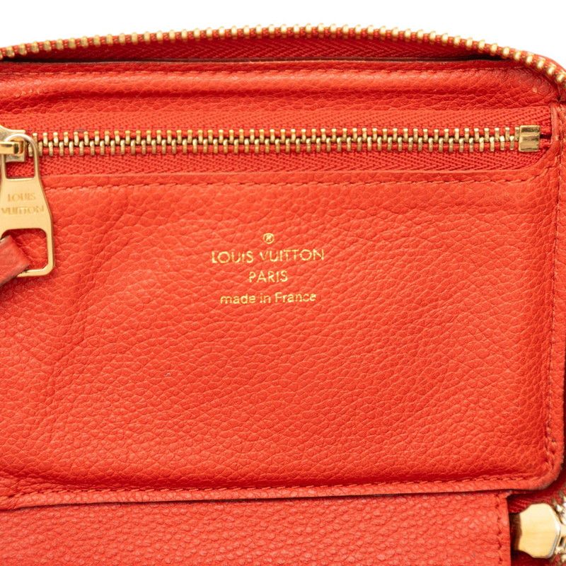 Louis Vuitton Monogram Empreinte Compact Bifold Wallet Orian Red Leather — view 6