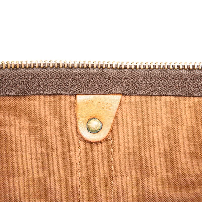 Louis Vuitton Monogram Keepall Bandouliere 60 Boston Bag 2-Way Brown Leather — view 6