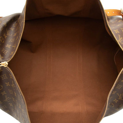 Louis Vuitton Monogram Keepall Bandouliere 60 Boston Bag 2-Way Brown Leather — view 4