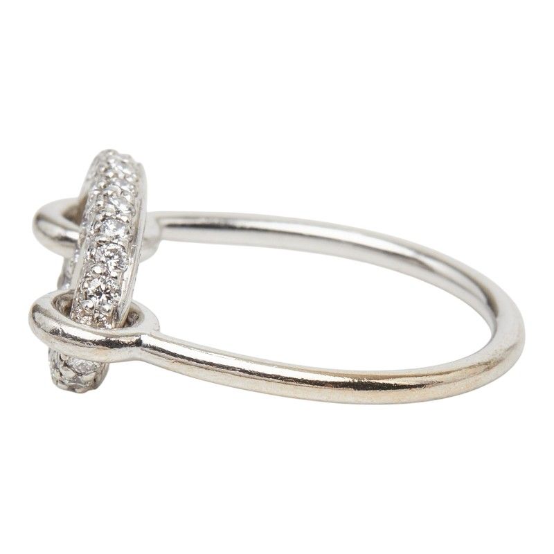 Hermes Farandole Ring 50 18k White Gold Diamond 18k — view 3