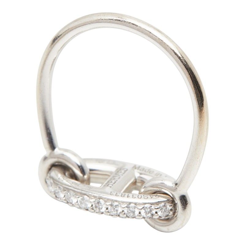 Hermes Farandole Ring 50 18k White Gold Diamond 18k — view 5