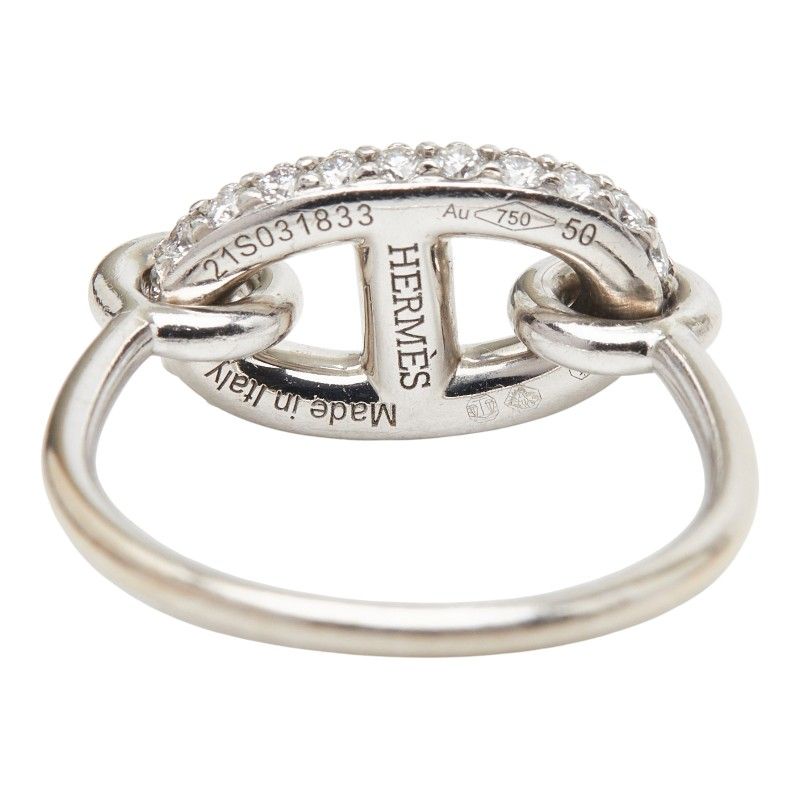 Hermes Farandole Ring 50 18k White Gold Diamond 18k — view 6