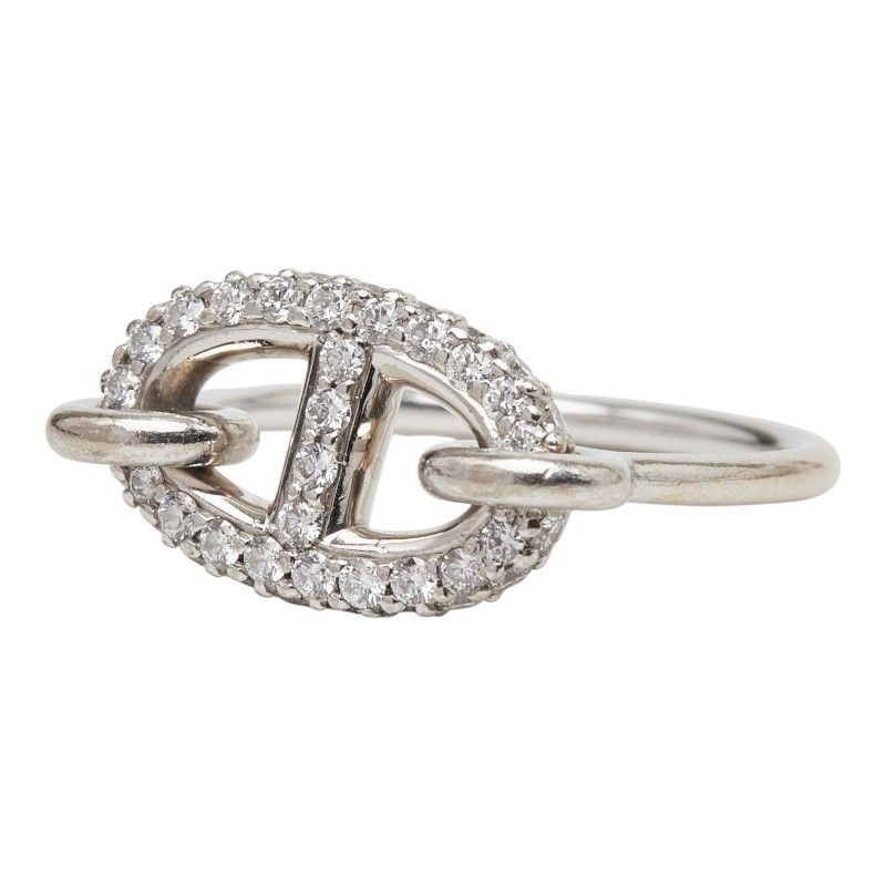 Hermes Farandole Ring 50 18k White Gold Diamond 18k — view 2