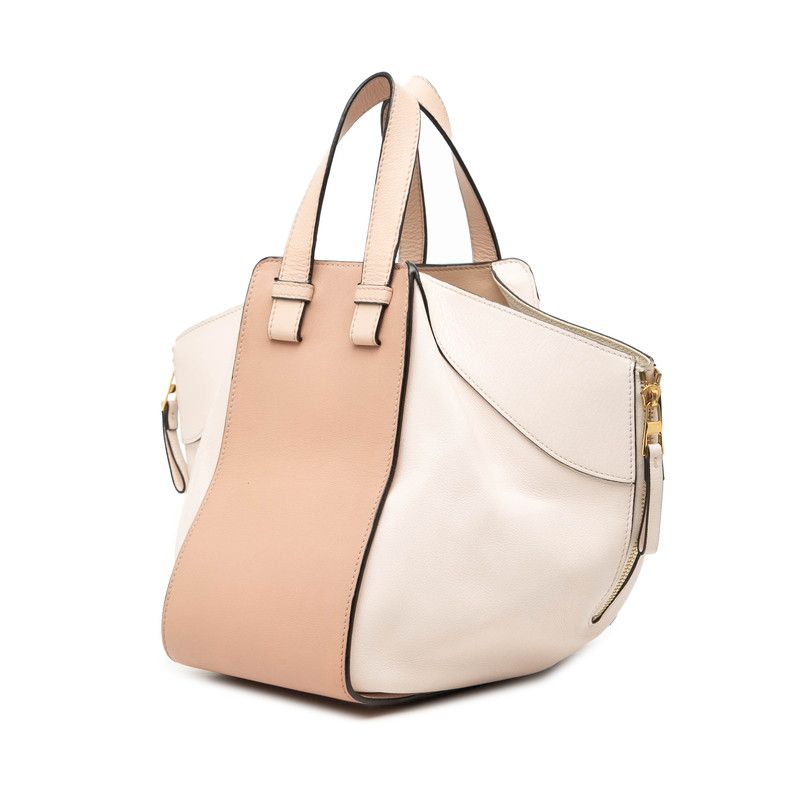 Loewe Hammock Small 2-Way Shoulder Bag Pink Beige Leather — view 2