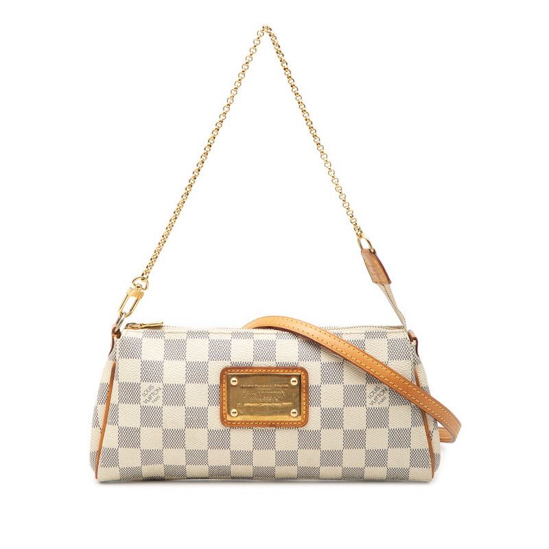 Louis Vuitton Damier Azur 2-Way Shoulder Bag White Leather