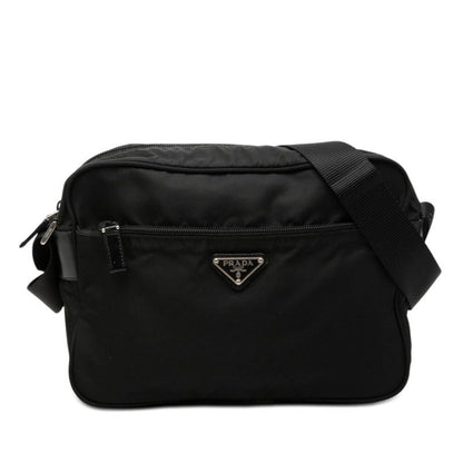 Prada Crossbody Shoulder Bag Black Nylon Leather
