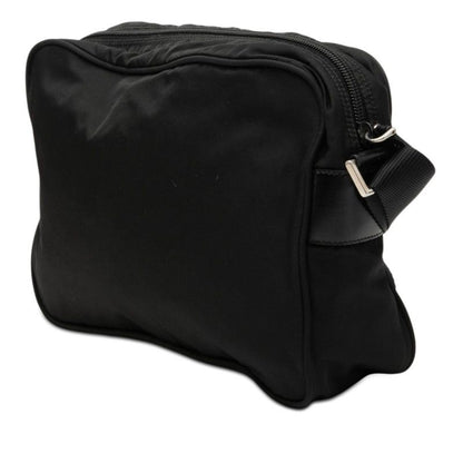 Prada Crossbody Shoulder Bag Black Nylon Leather — view 2