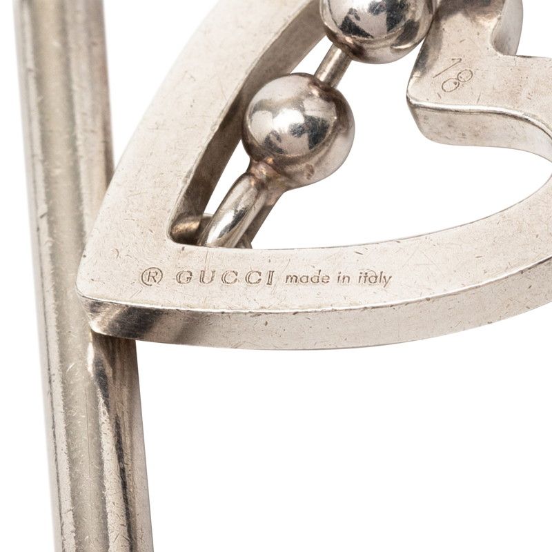 Gucci Heart Ball Chain Bracelet 18 Silver — view 6